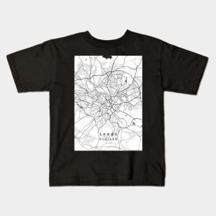 Leeds England City Map Kids T-Shirt